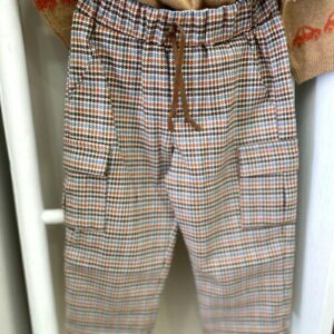 PANTALONE QUADRI MARRONE JO MILANO - immagine 3