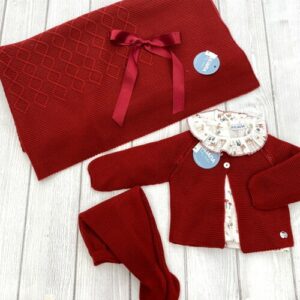 COMPLETO NASCITA 3 PEZZI ROSSO JULIANA - immagine 2