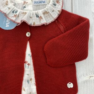 COMPLETO NASCITA 3 PEZZI ROSSO JULIANA - immagine 3