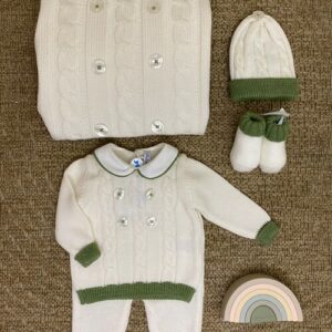 COPERTINA PANNA E VERDE BEBE' DI ALMY - immagine 3
