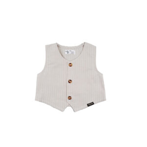 COMPLETO 3 PEZZI CON GILET BEIGE BABYBOL - immagine 3