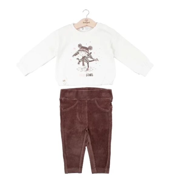 COMPLETO 2PZ FELPA E PANT. BISCOT. BABYBOL