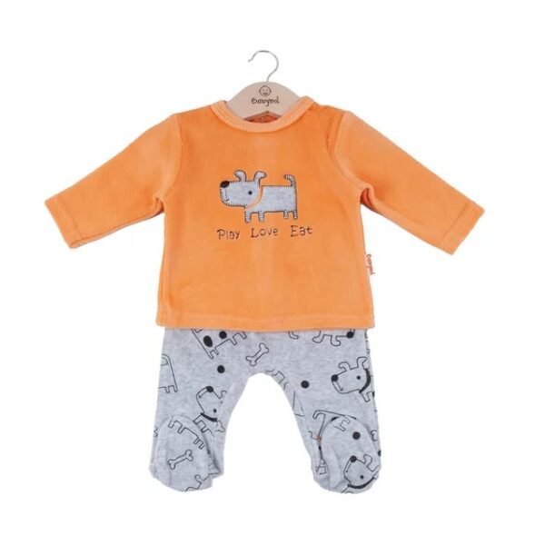 COMPLETO 2PZ CANE BABYBOL ARANCIONE