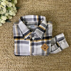 CAMICIA QUADRI GRIGIO OCRA DRKID