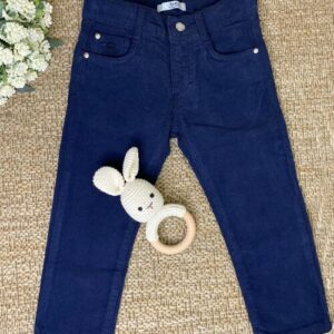PANTALONE VELLUTO BLU DR KID