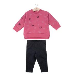 COMPLETO 2 PEZZI CUORI BABYBOL