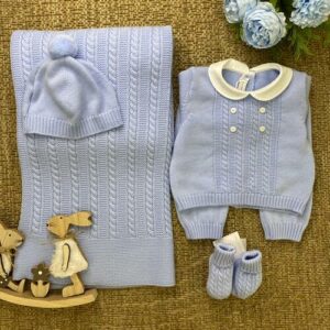 COPERTA CELESTE LE COCONNE' - immagine 2
