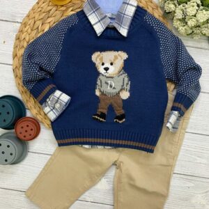 CAMICIA QUADRI GRIGIO DR KID - immagine 2
