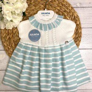 ABITO MAGLIA E RIGHE VERDE ACQUA JULIANA