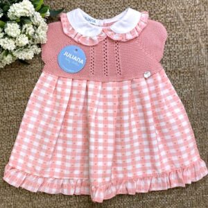 ABITO MAGLIA E QUADRI ROSA JULIANA