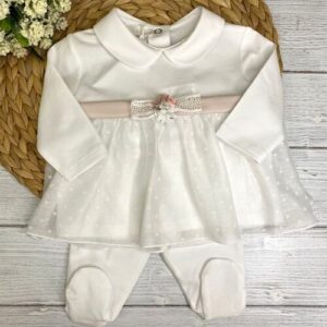 COMPLETO NASCITA BIANCO CON FORI NINNAOH