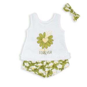 COMPLETO CORTO FIORE VERDE BABYBOL