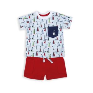 COMPLETO BLU E ROSSO BABYBOL