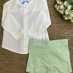 COMPLETO IN LINO VERDE MAC ILUSION
