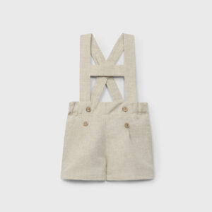 SALOPETTE BEIGE CON CAMICIA IN LINO DR KID