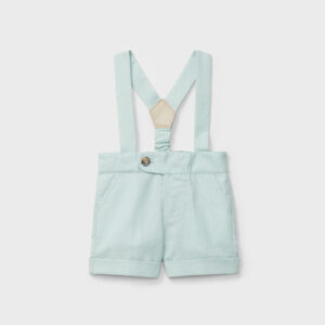 SALOPETTE VERDE CON CAMICIA DR KID