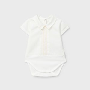SALOPETTE BEIGE CON CAMICIA IN LINO DR KID - immagine 2