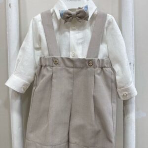 SALOPETTE BEIGE PAPILLOPN RIGHE NINNAOH