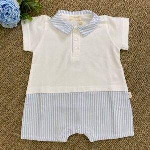 PAGLIACCETTO RIGHE CELESTE BABYGI