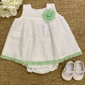 ABITO SANGALLO CON TULLE VERDE MAC ILUSION